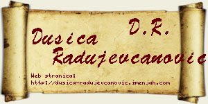 Dušica Radujevčanović vizit kartica